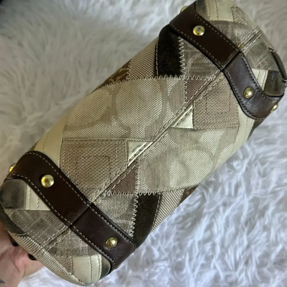 Y2K Coach 12523 Carly Signature Patchwork Hobo Bag Shoulder Bag